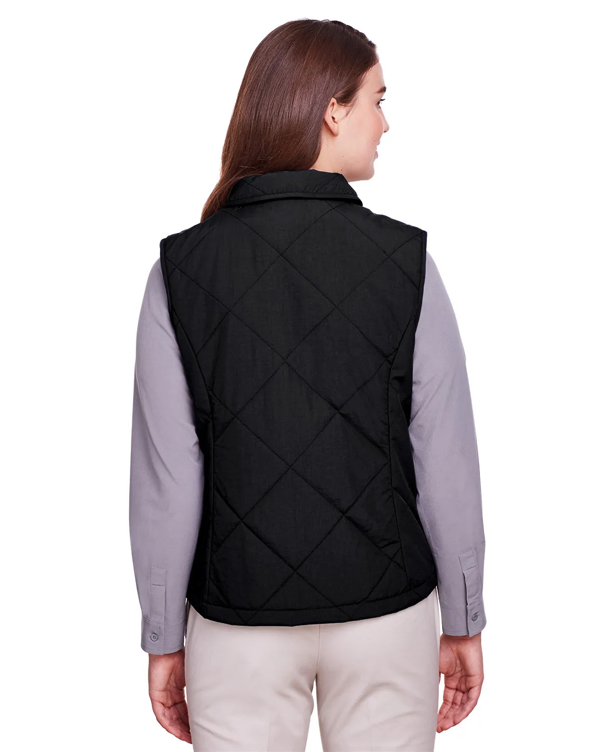 UltraClub UC709W Ladies' Dawson Quilted Hacking Vest SKU: UC709W