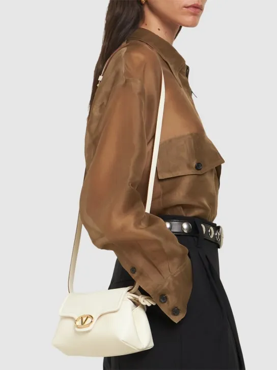 Valentino Garavani   Mini Vlogo leather shoulder bag 