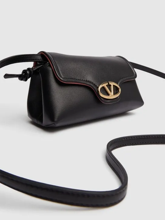 Valentino Garavani   Mini Vlogo leather shoulder bag 