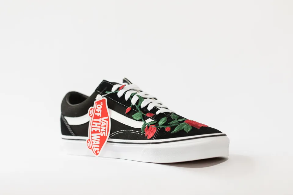 VANS SK8-LOW Original Custom 'Roses' Edition