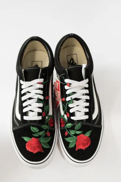 VANS SK8-LOW Original Custom 'Roses' Edition