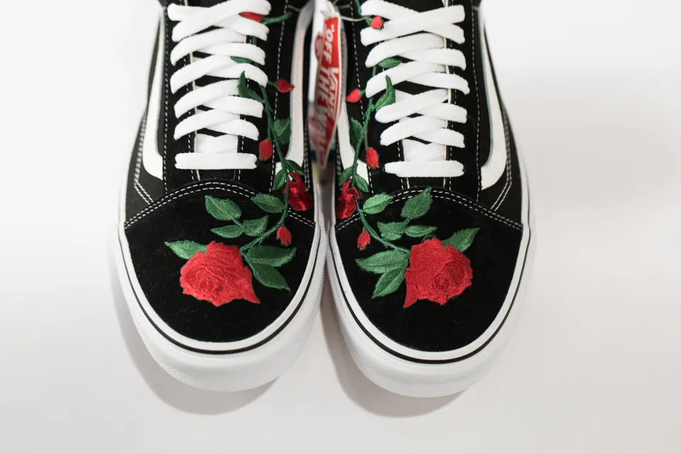 VANS SK8-LOW Original Custom 'Roses' Edition