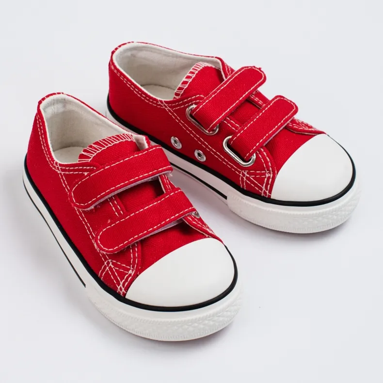 Vico children's sneakers with velcro closure red