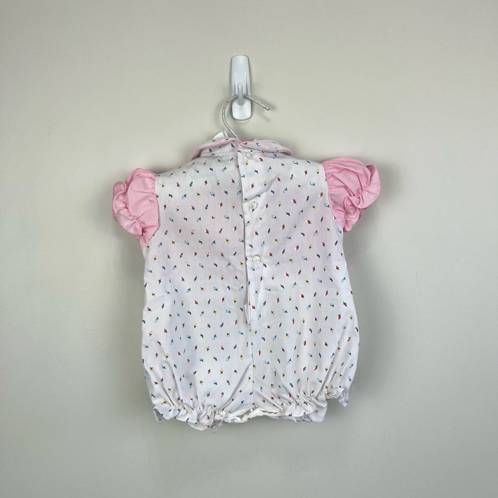 Vintage Tiny Tots Originals Rainbow Rosebud Bubble Romper 3-6 Months