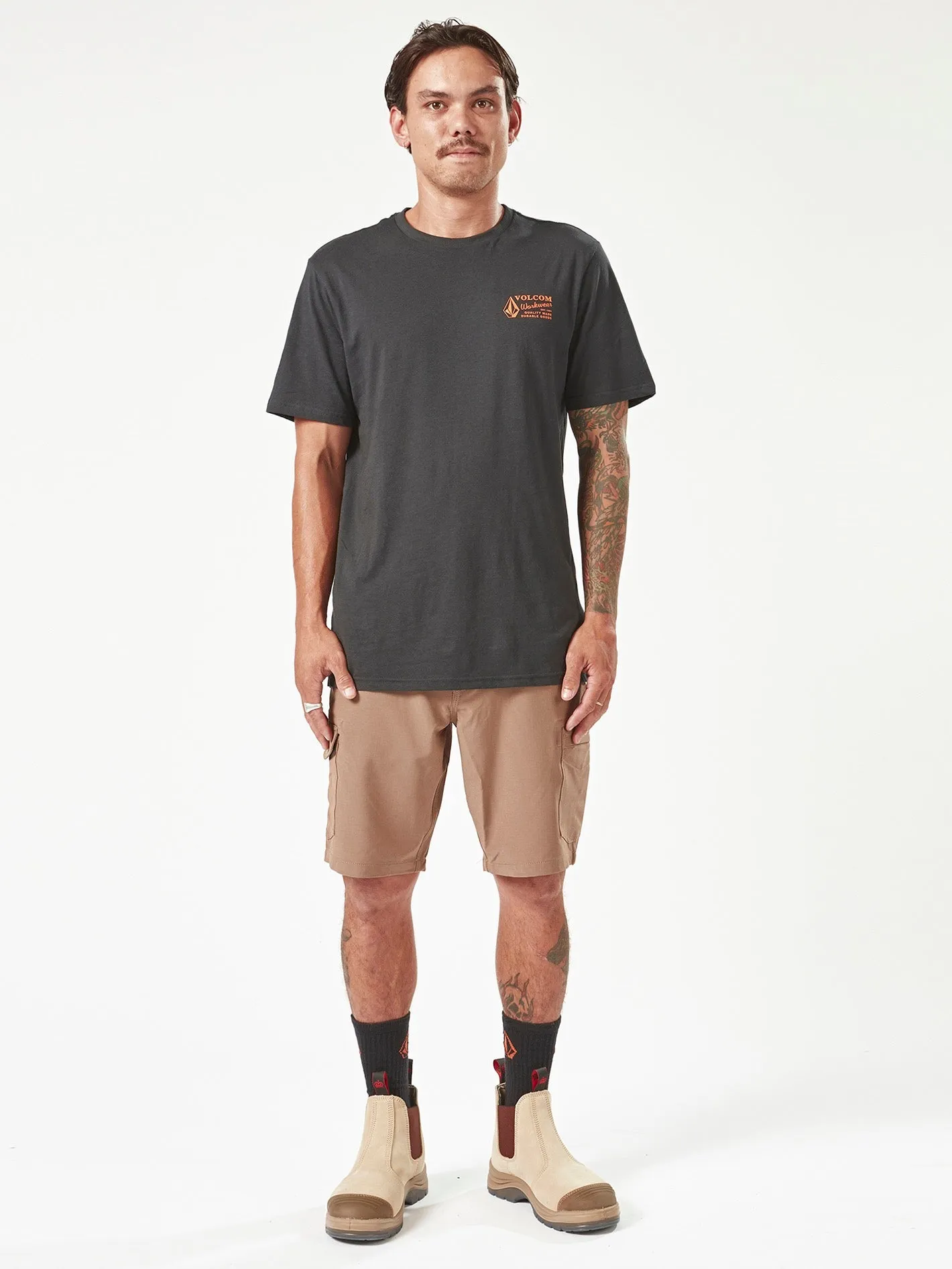 Volcom Workwear Slab Hybrid Shorts - Brindle