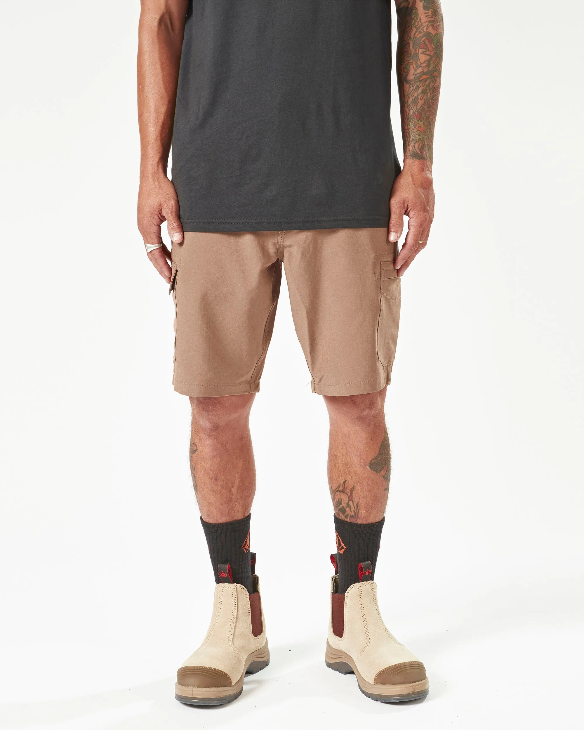 Volcom Workwear Slab Hybrid Shorts - Brindle