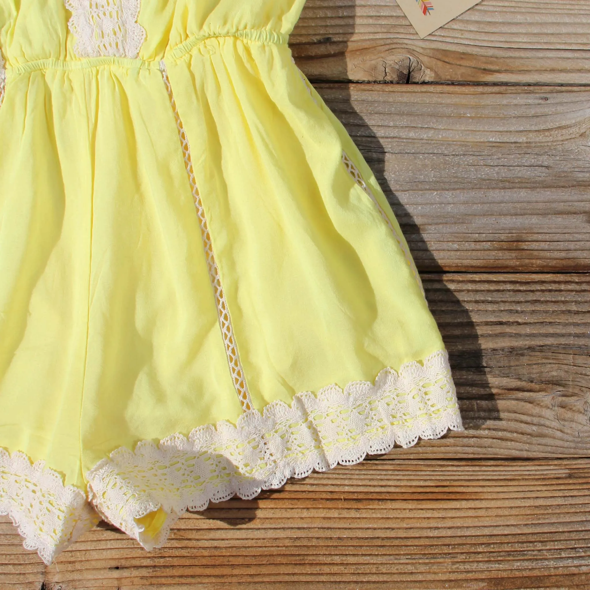 Whiskey & Rye Romper in Yellow