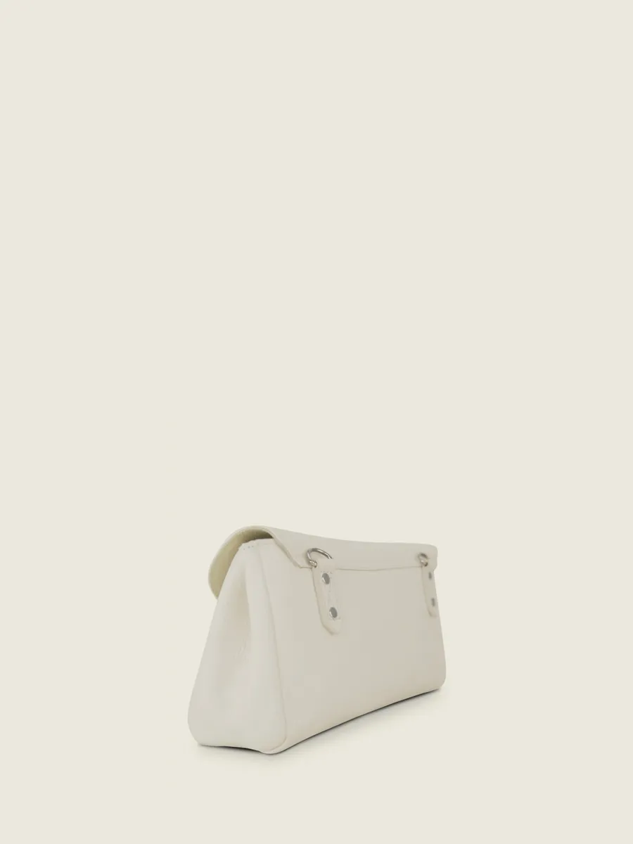 White Leather Cross-Body Bag for Women - Suzon M Pastel Chalk | PAUL MARIUS