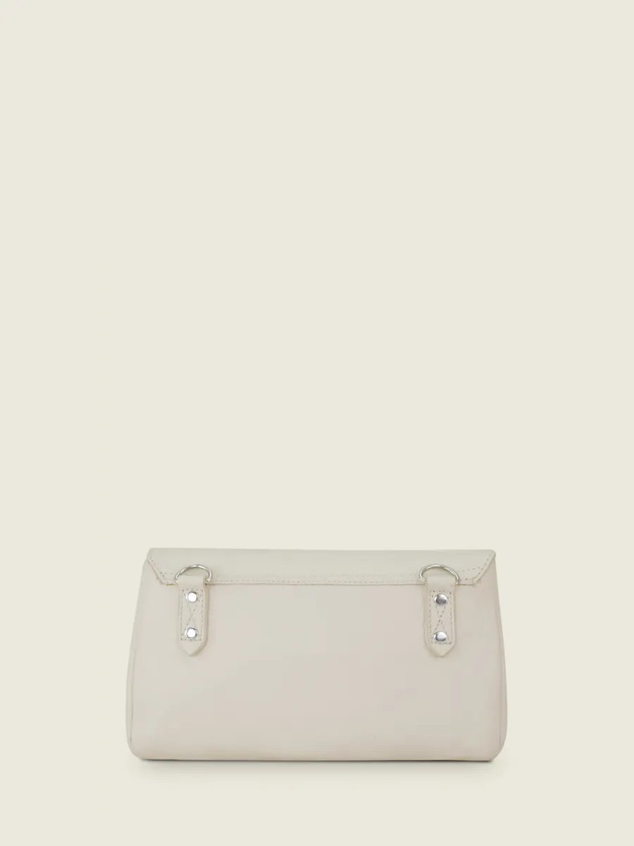 White Leather Cross-Body Bag for Women - Suzon M Pastel Chalk | PAUL MARIUS