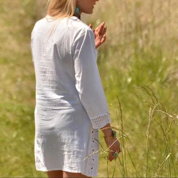 White Tunic Mini Dress