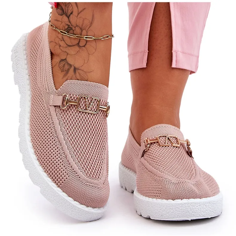 Women's Slip-On Embellished Sneakers Pink Alena