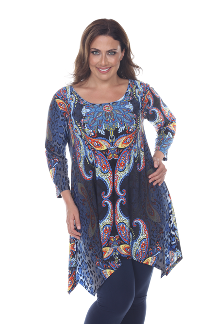 Women's Asymmetric Hem Tunic Top