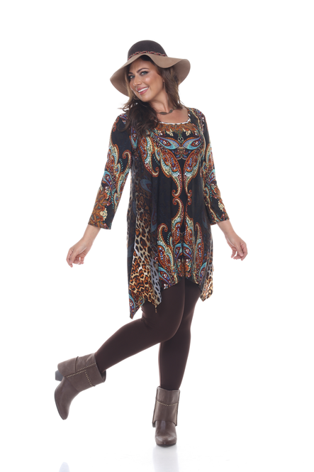 Women's Asymmetric Hem Tunic Top