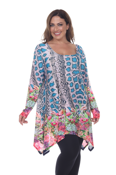 Women's Asymmetric Hem Tunic Top