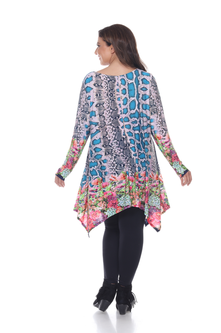 Women's Asymmetric Hem Tunic Top