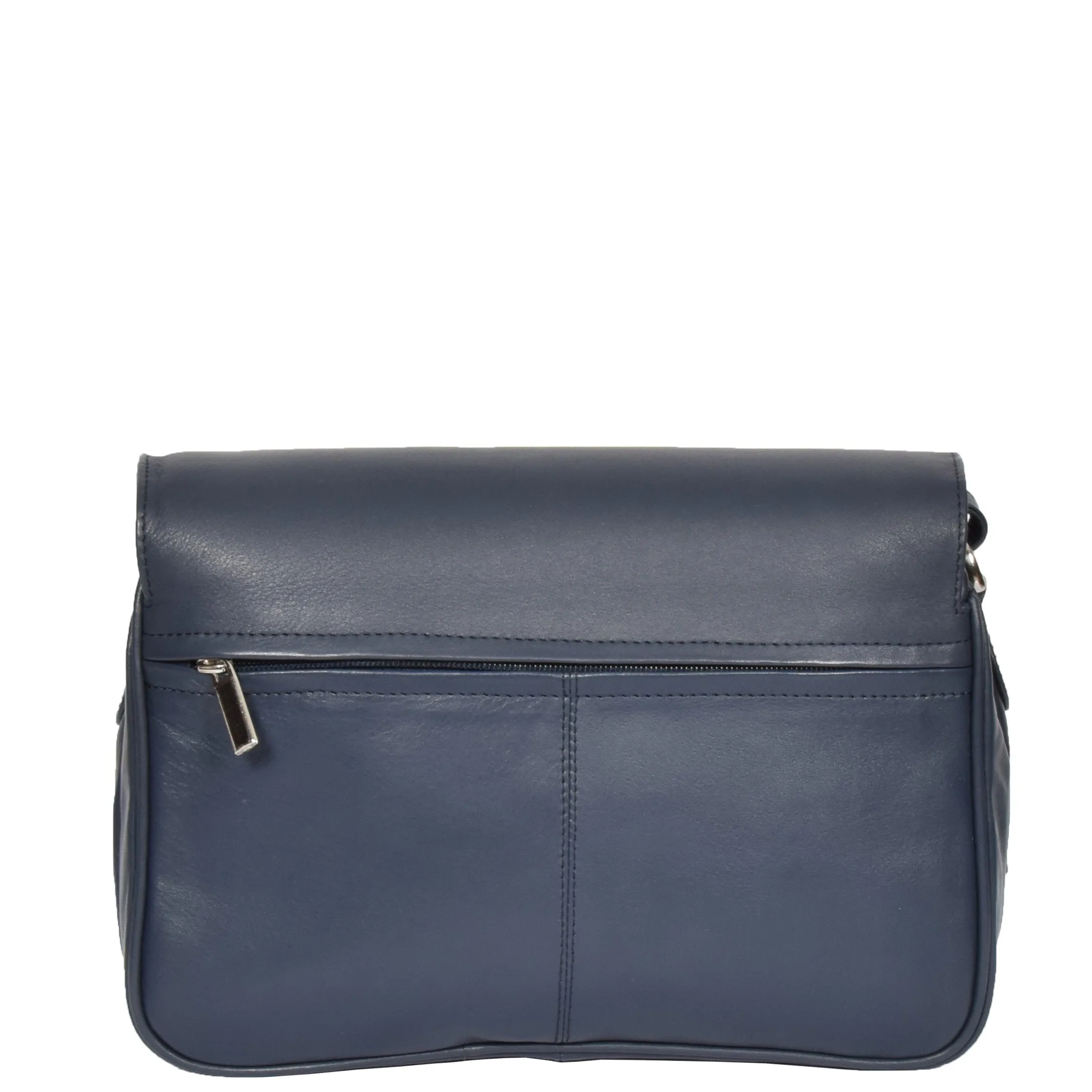 Womens Leather Classic Organiser Bag Matilda Blue