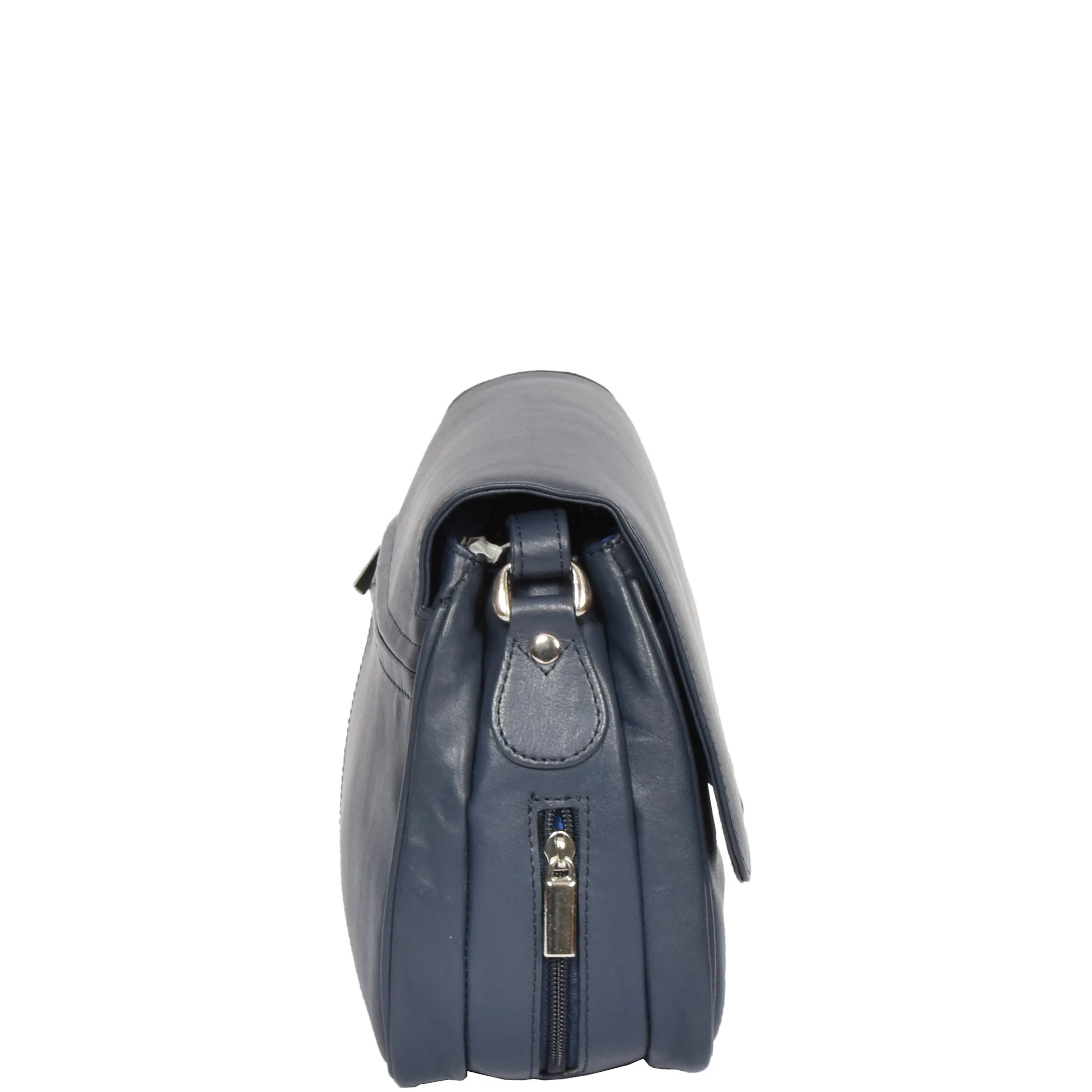 Womens Leather Classic Organiser Bag Matilda Blue