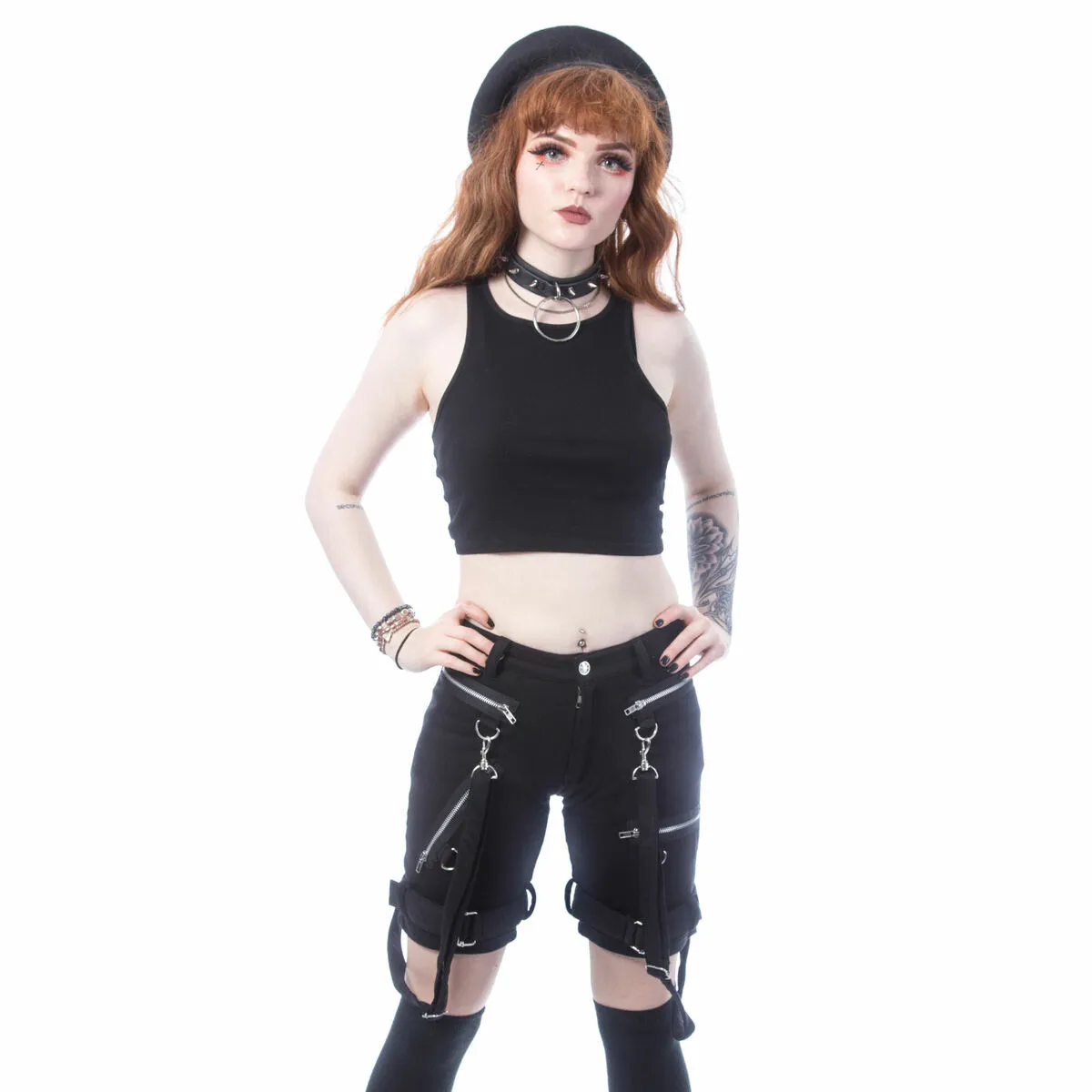 Women's shorts (tracksuit) CHEMICAL BLACK - RENITA - BLACK - POI1042  -  Metal-shop