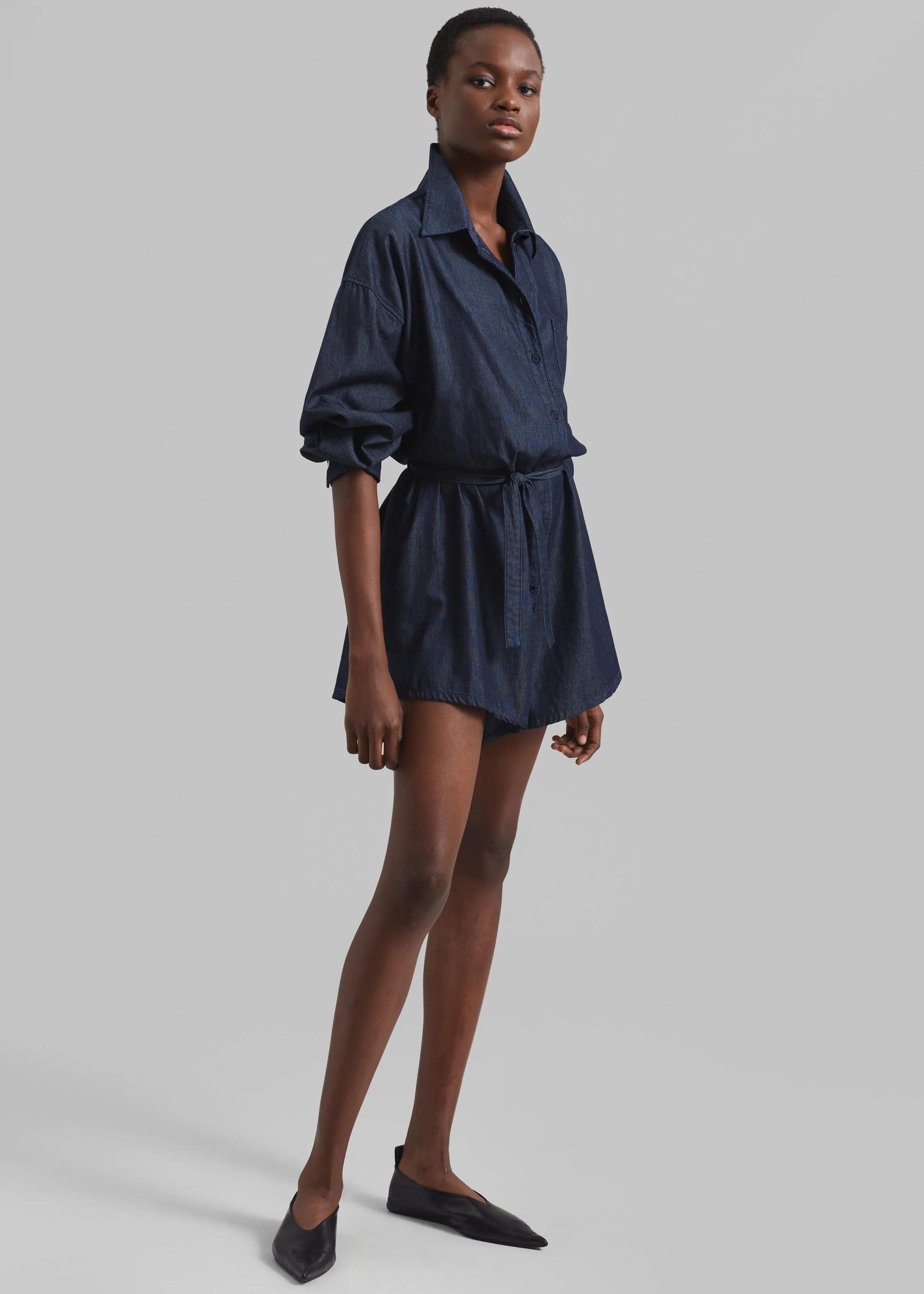 Wren Denim Romper - Raw Wash