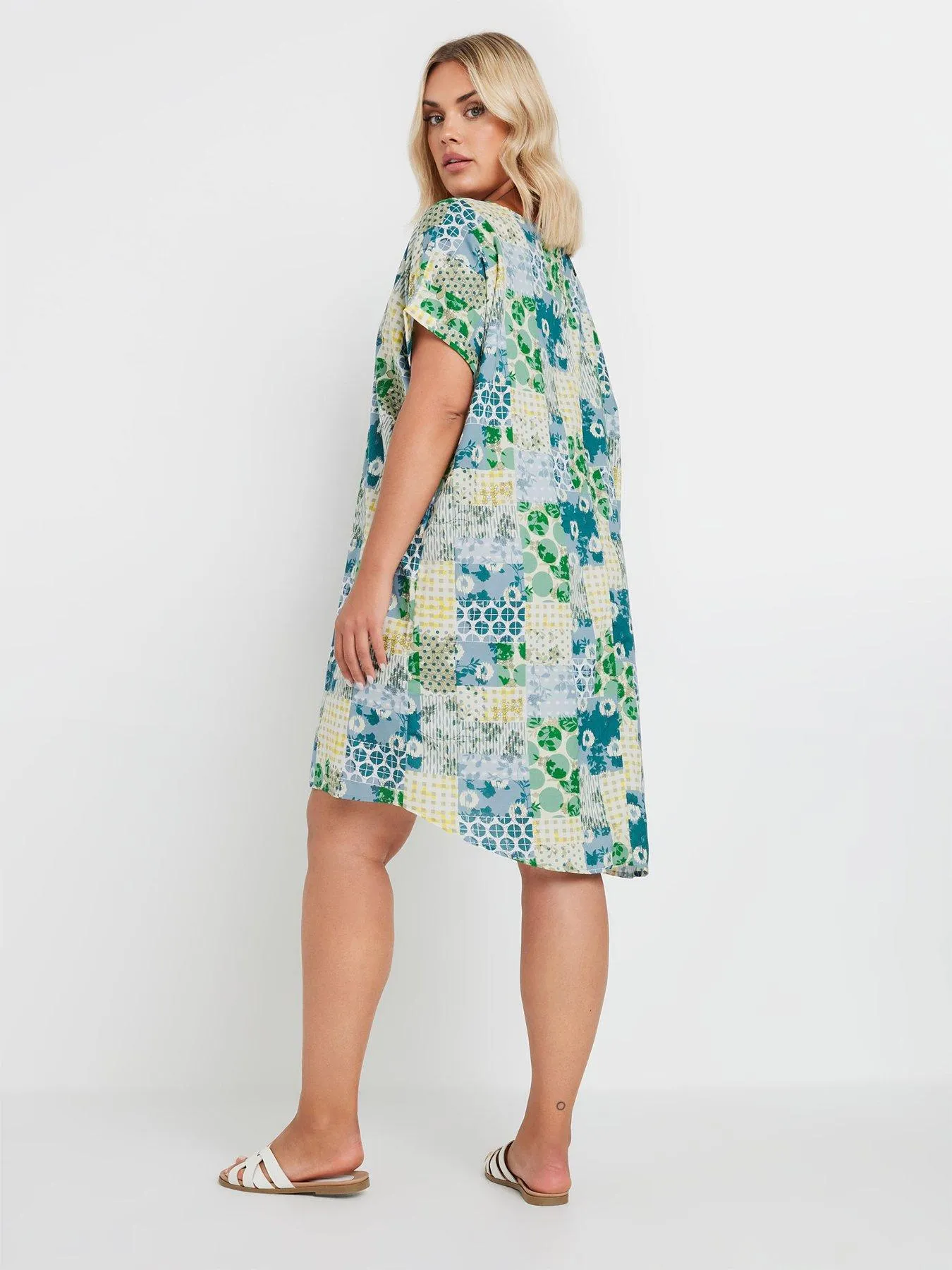 Yours Curve Tunic Dress - Green