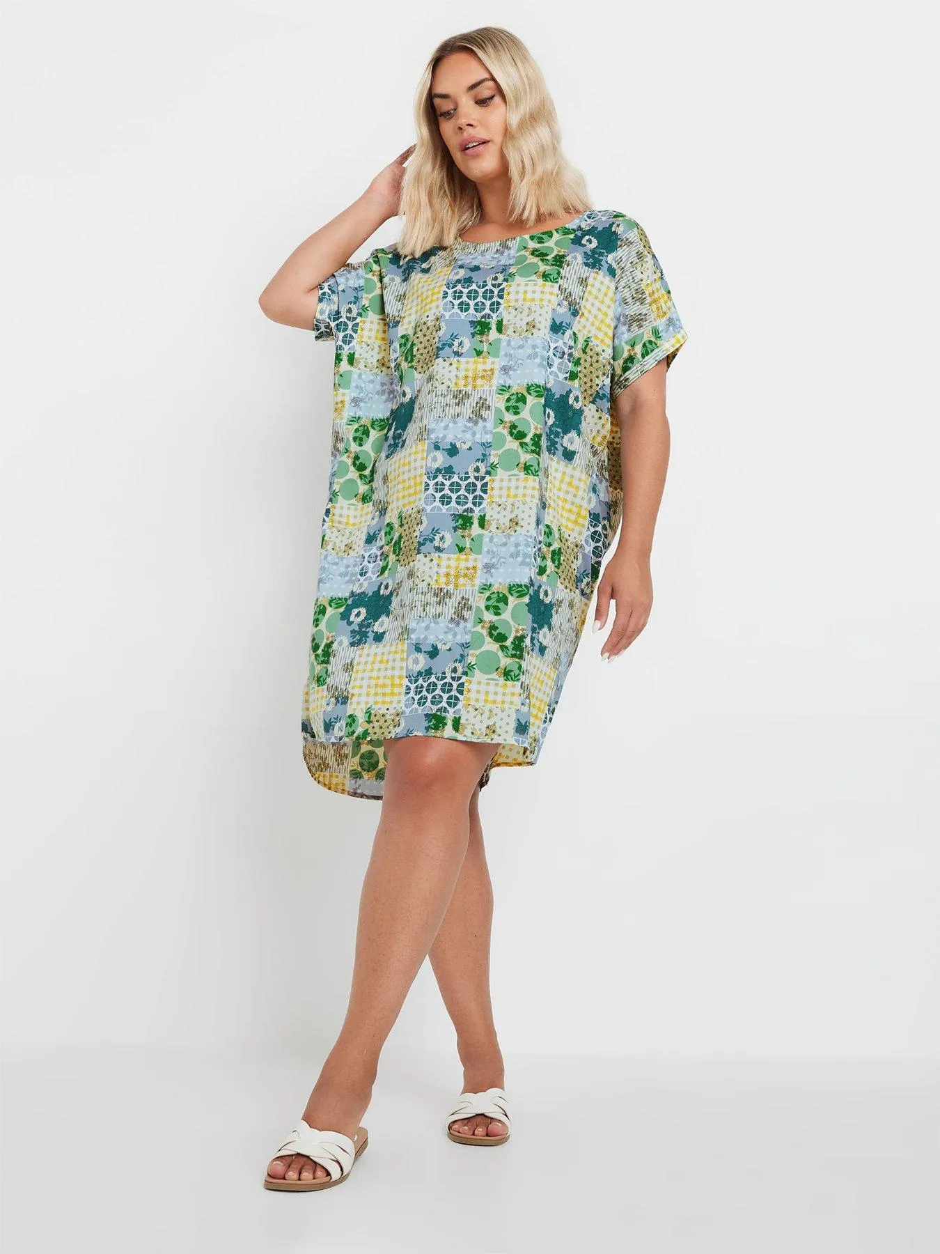 Yours Curve Tunic Dress - Green