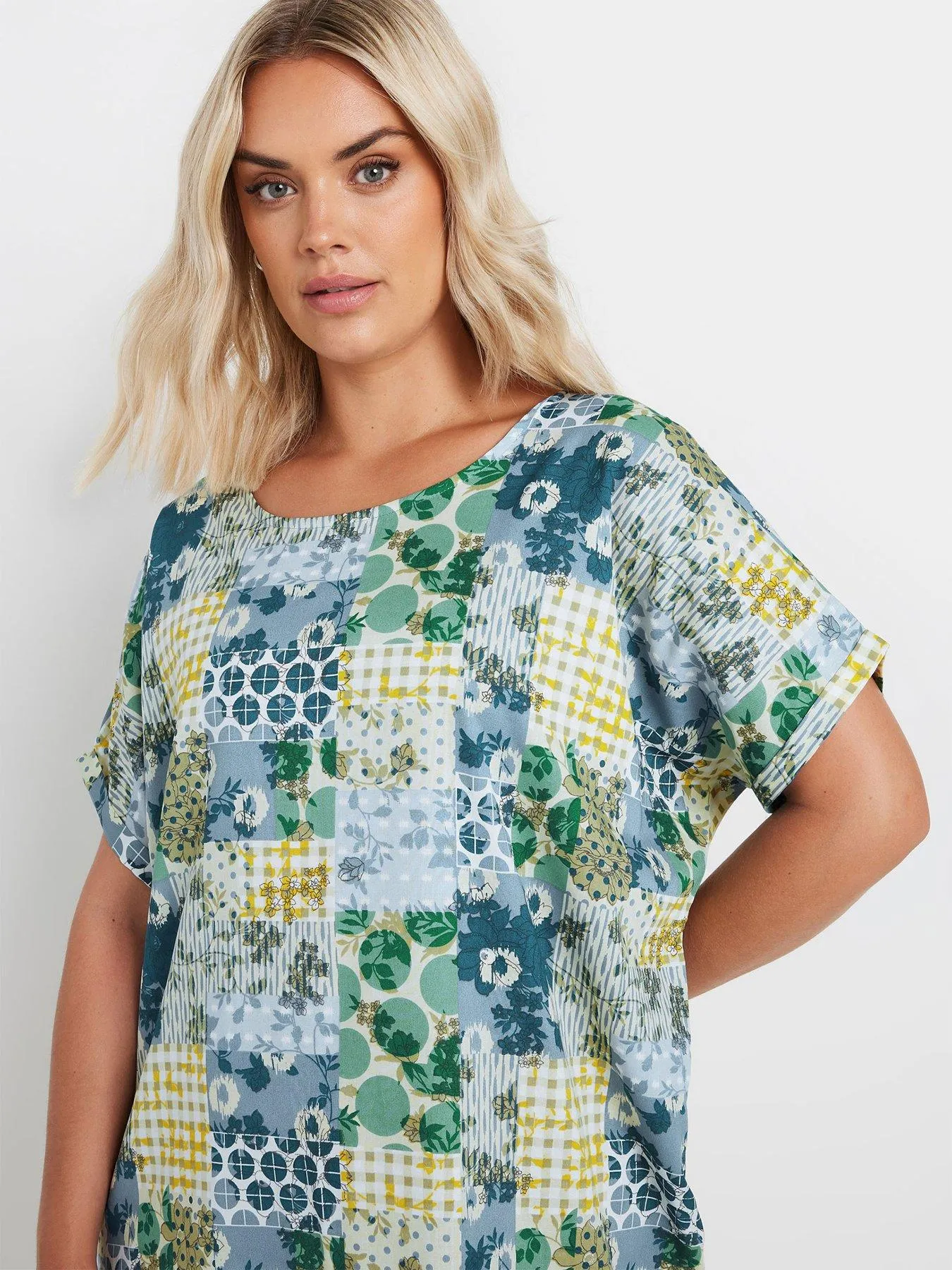 Yours Curve Tunic Dress - Green