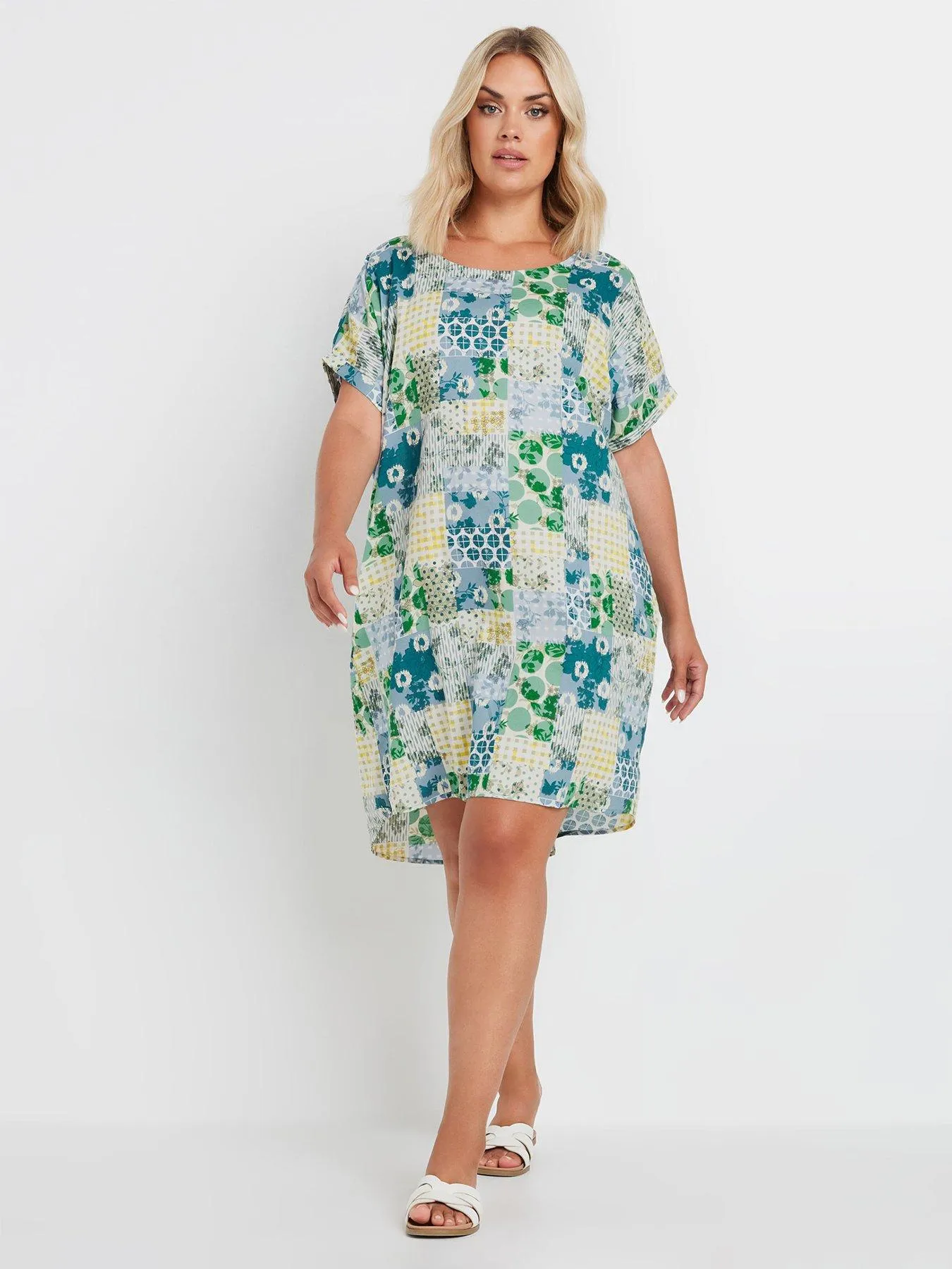 Yours Curve Tunic Dress - Green