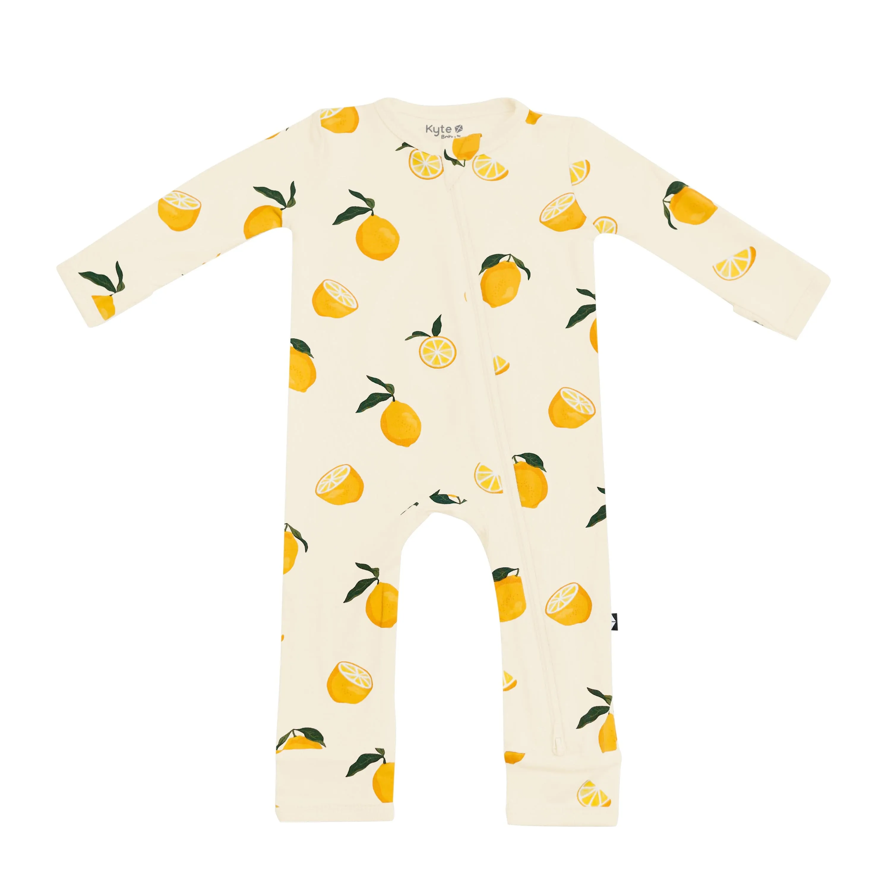 Zippered Romper in Lemon