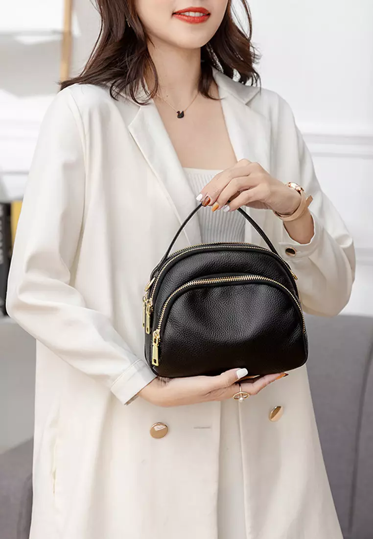 ZITIQUE Fashion artificial lychee leather oblique backpack